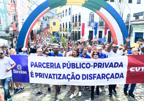 Na caminhada do Dois de Julho, Sindae denuncia PPPs: privatização disfarçada
